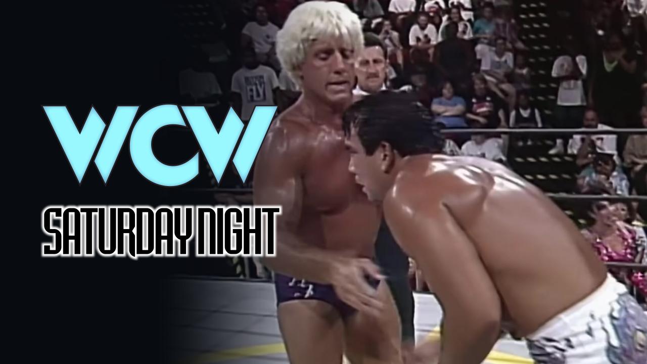 Sting & Ricky Steamboat vs Ric Flair & Steve Austin (WCW Saturday Night)